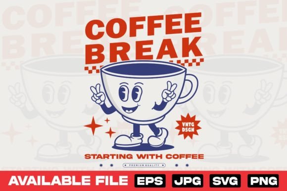 Coffee Cup Cartoon Character: A Charming Design