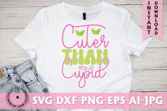 Cuter Than Cupid Retro Graphics for T-Shirt Designs