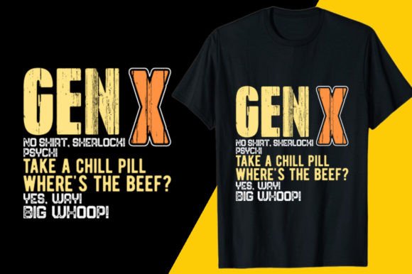Gen X T-shirt Design: A Versatile Embroidery Asset