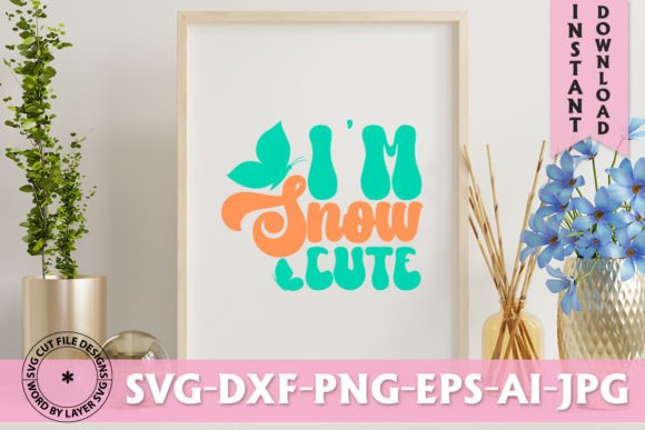 I'm Snow Cute Retro Design: Graphics & T-Shirt Designs