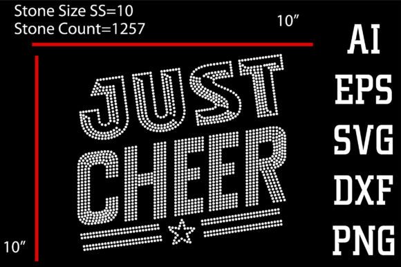 Just Cheer, Rhinestone Design: A Sparkling Addition to T-Shirt Designs and Graphics