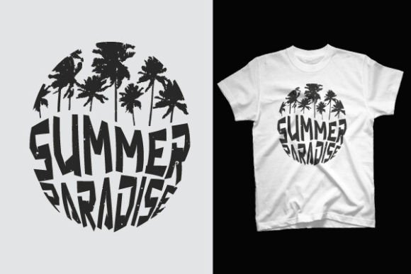 Summer Paradise Graphics: T-Shirt Designs for Publishers