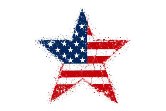 USA Flag Star SVG Design for T-Shirt Graphics